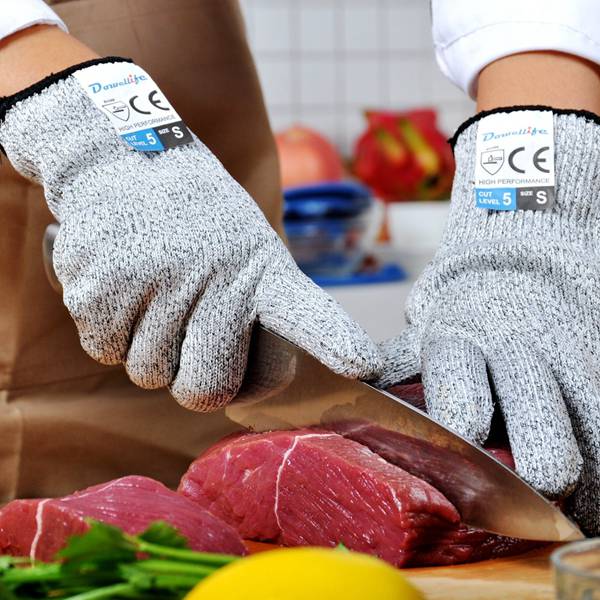 Generic Dowellife Level 8 Reinforced Cut Resistant Gloves Food Grade,  Mandoline Protective Gloves, Knife Safety Gloves