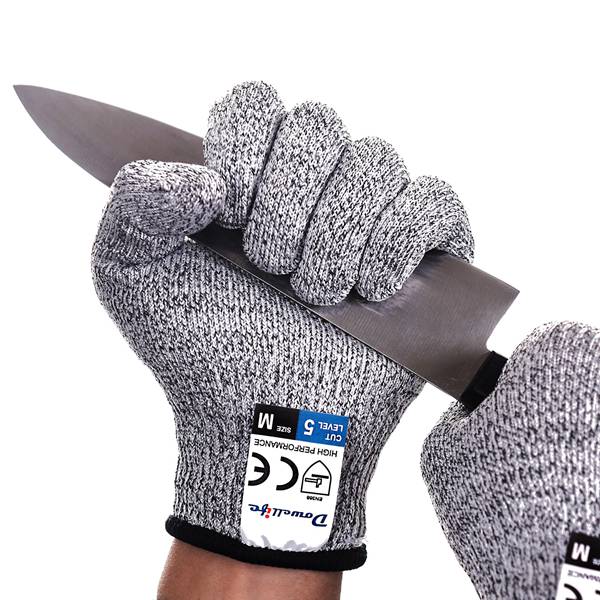 Dowellife Cut Resistant Gloves-Food Grade Level 5 Protection, Kitchen Working for Cutting, Slicing and Wood Carving, 1 Pair(Large size)