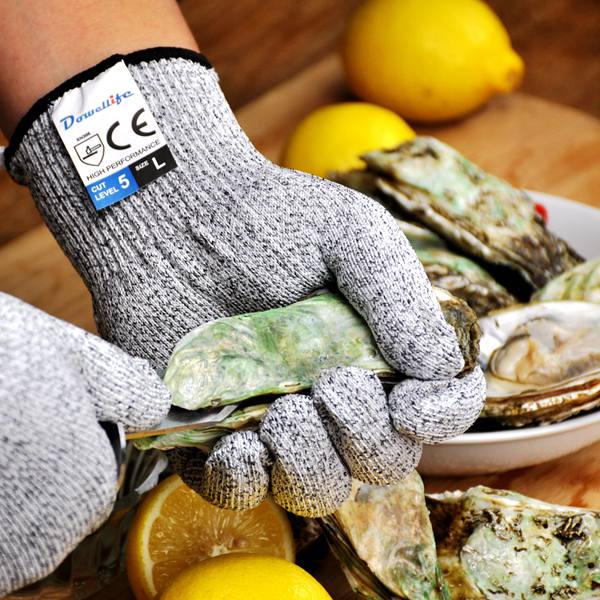 Dowellife Cut Resistant Gloves Food Grade Level 5 Protection Safety Kitchen Cuts Gloves for Oyster Shucking Fish Fillet Processing